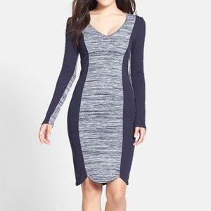 French Connection Long Sleeve Bodycon Midi Dress